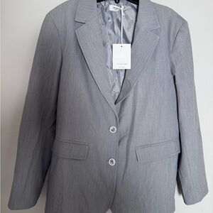 Elegant Light Gray Women's Blazer